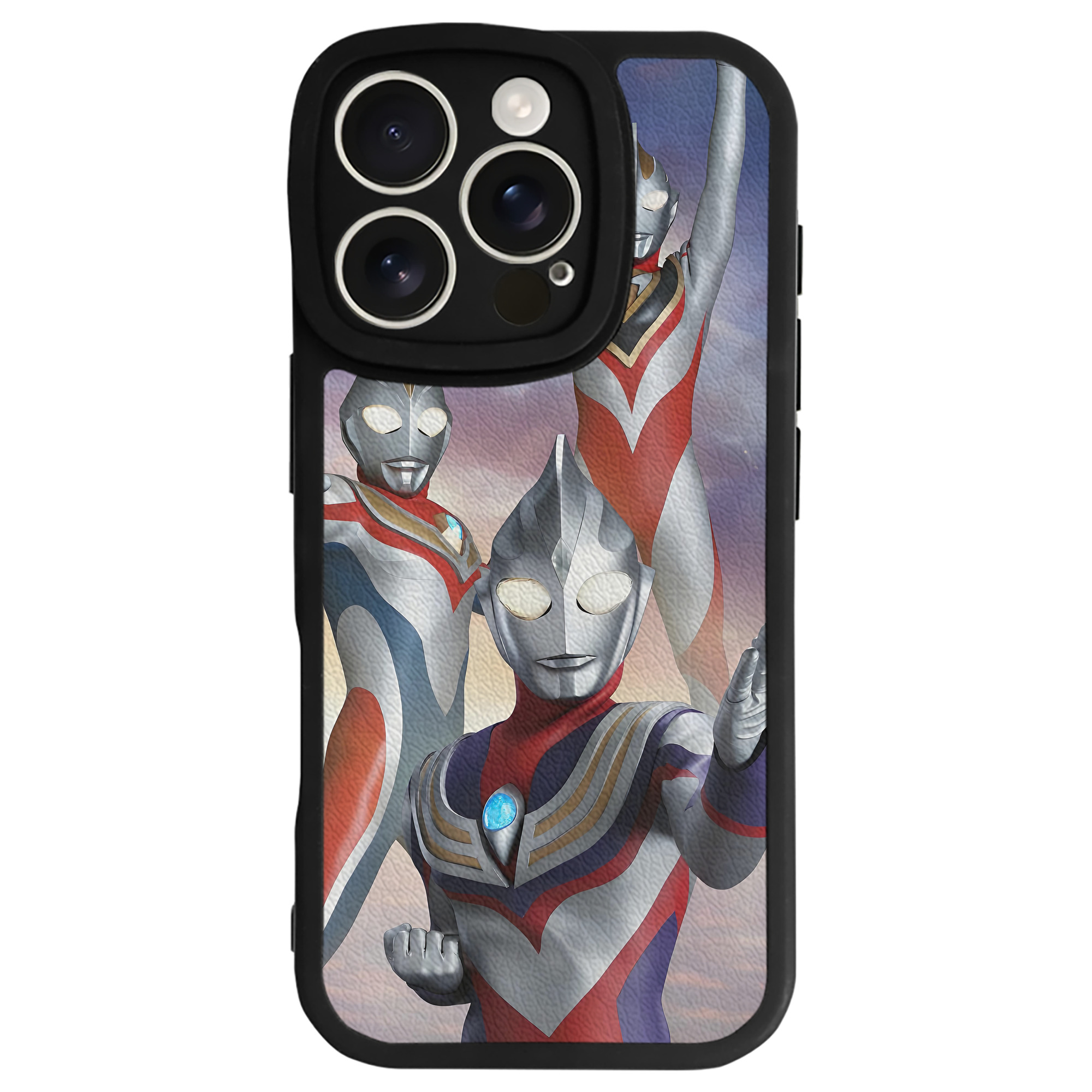 （画像用） ウルトラマン Ultraman 【iPhone 16シリーズ対応】シリコンスマホケース（レザー調） 材質：シリコン
